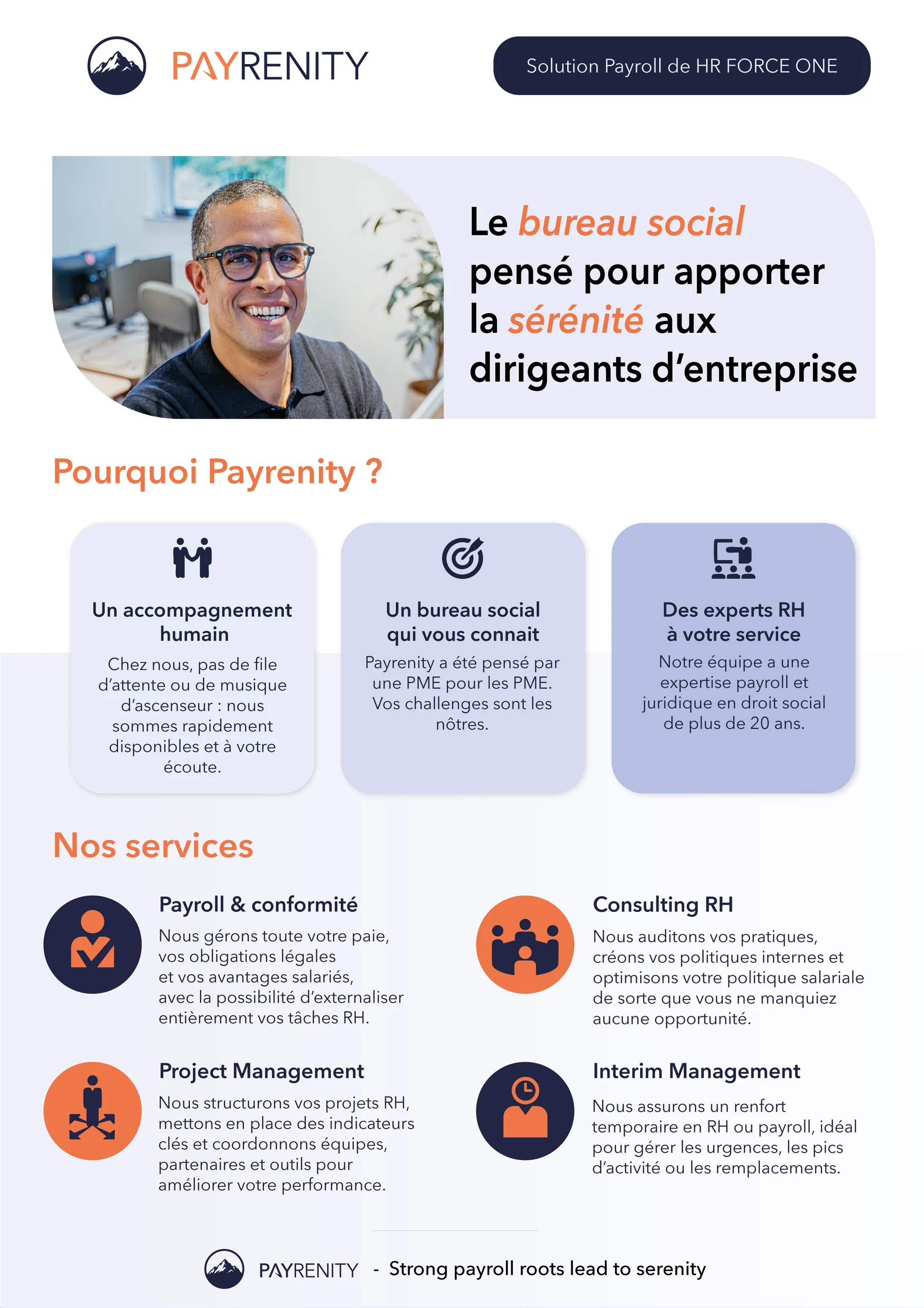 Première page du document commercial Payrenity